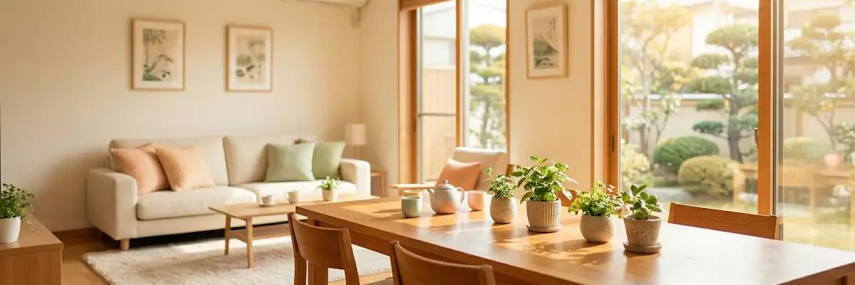 温かいリビングの風景